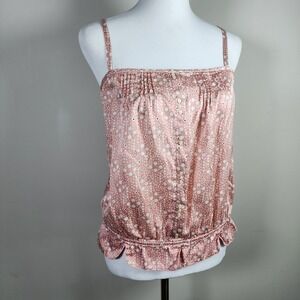 GAP Babydoll Cami Womens XS Blouson‎ Peplum Dainty Feminine Delicate Fairy Satin
